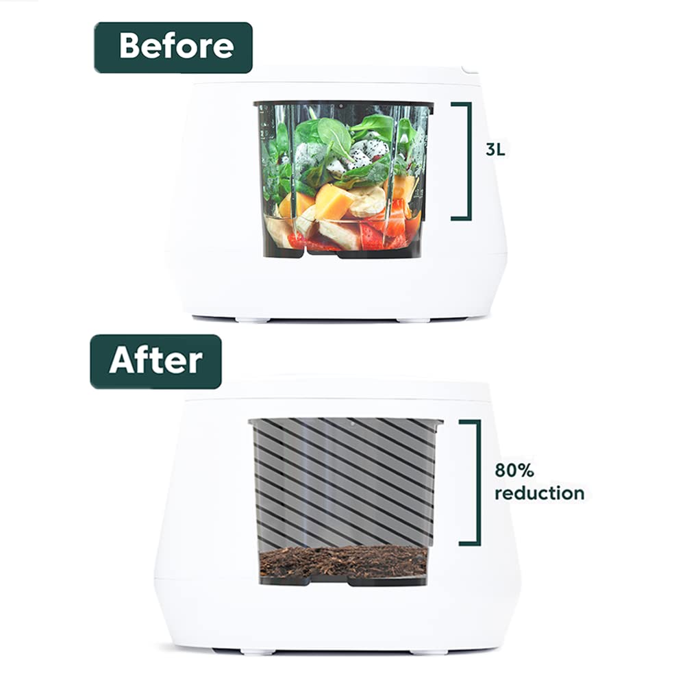 World's First Smart Waste Kitchen Composter | Turn Waste to Compost with a Single Button with Electric Countertop Compost Bin by Pela Earth