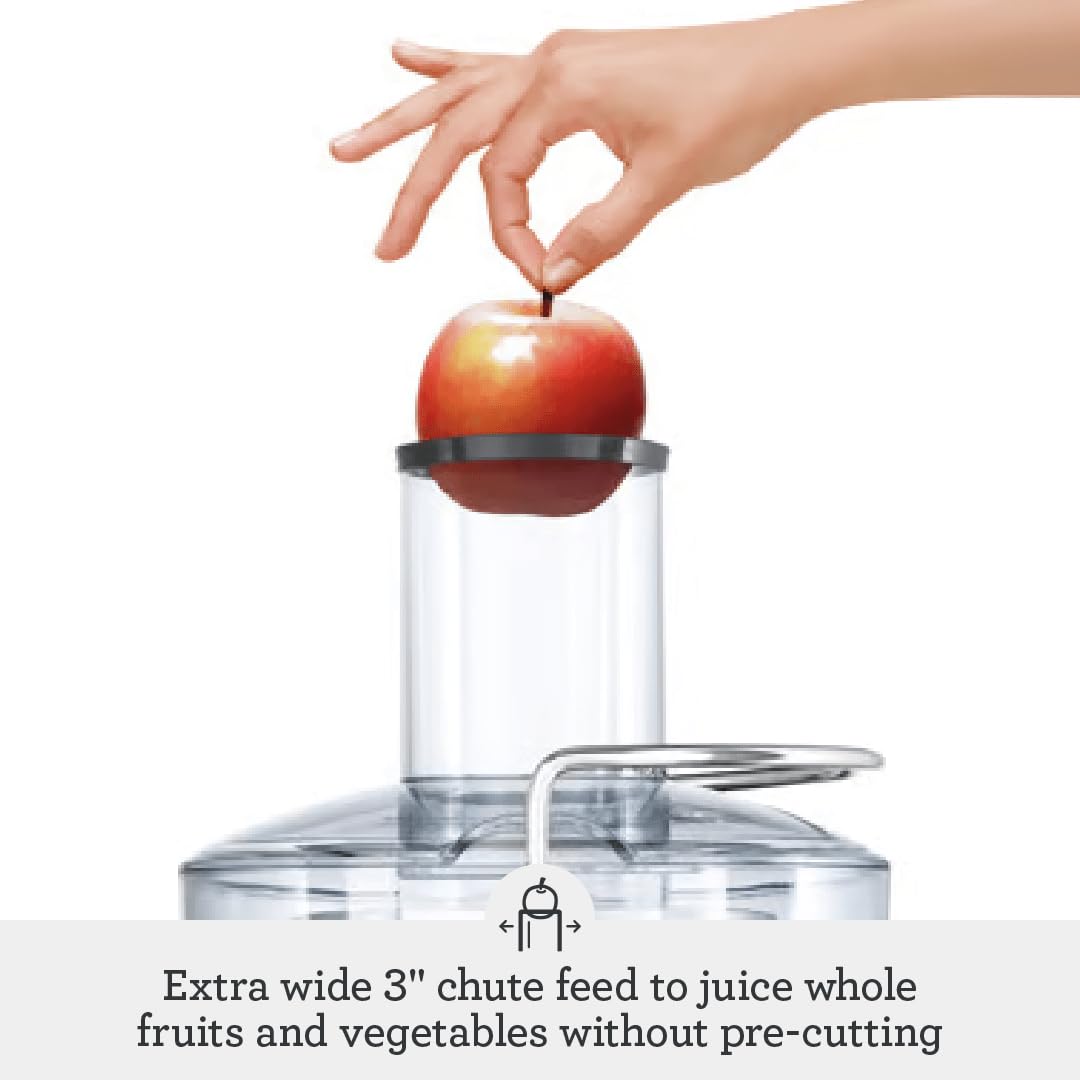 BJE200XL Compact Fountain 700-Watt Juice Extractor, Stainless Steel, 700 W, 25 Fluid_Ounces, Silver