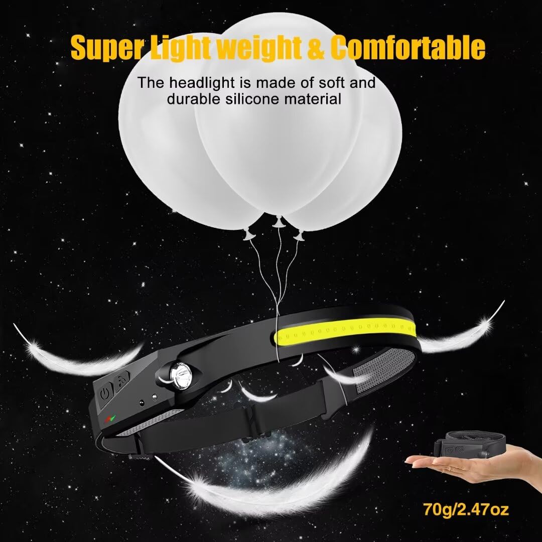 Calvora Headlamp Rechargeable 2PCS