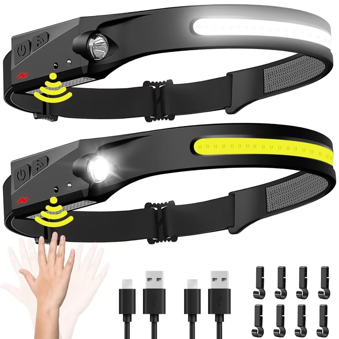 Calvora Headlamp Rechargeable 2PCS