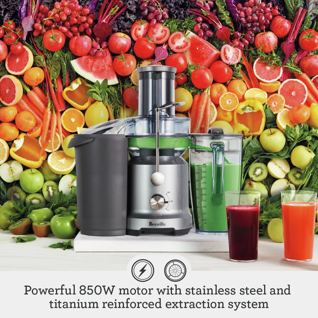 BJE430SIL The Juice Fountain Cold, 18/8 Stainless Steel, 850 W, Silver