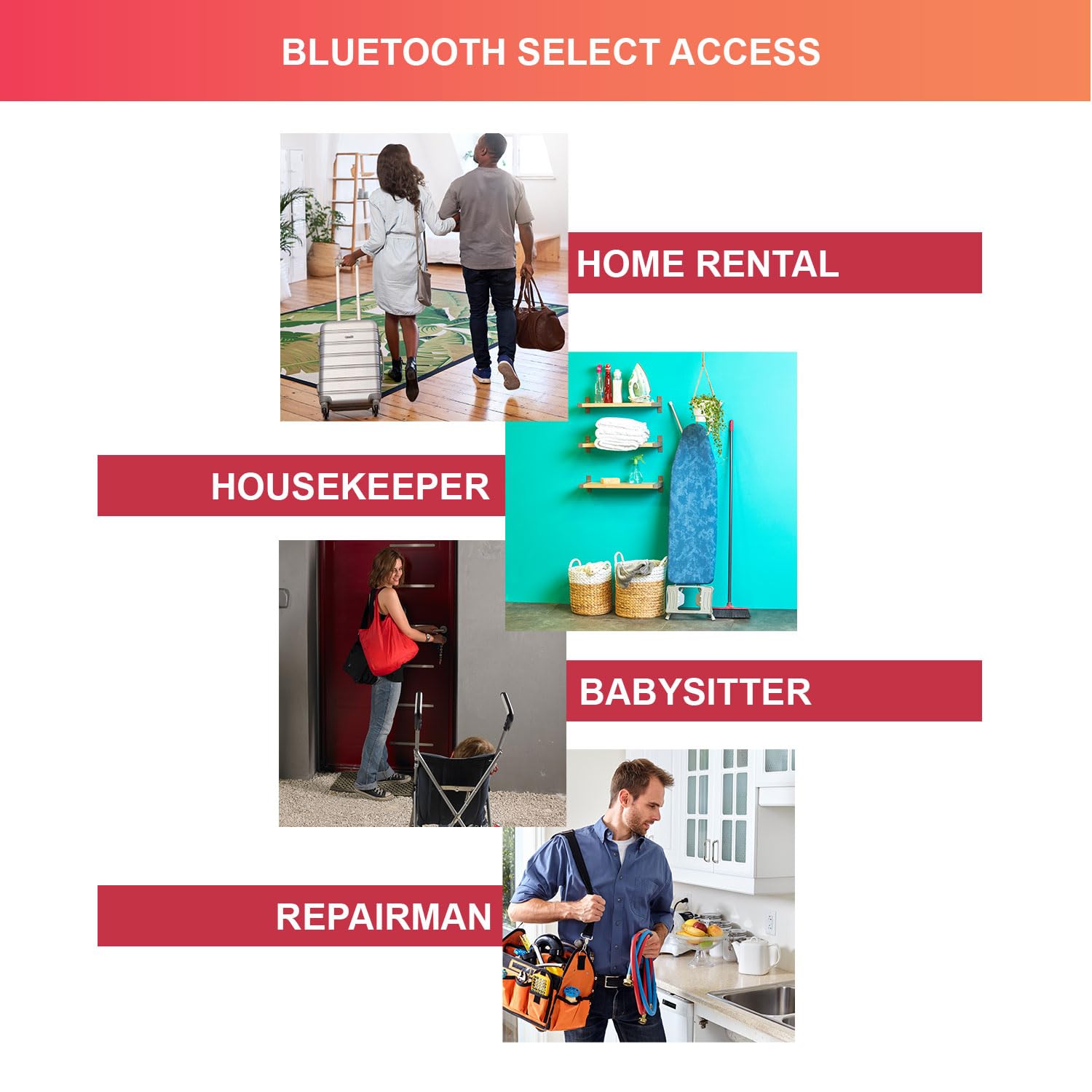 Portable Smart Connected Key Safe with Shackle, Bluetooth or Combination, Medium 183 x 83 x 59 mm, Outdoor, for Home Office Industries Vehicles
