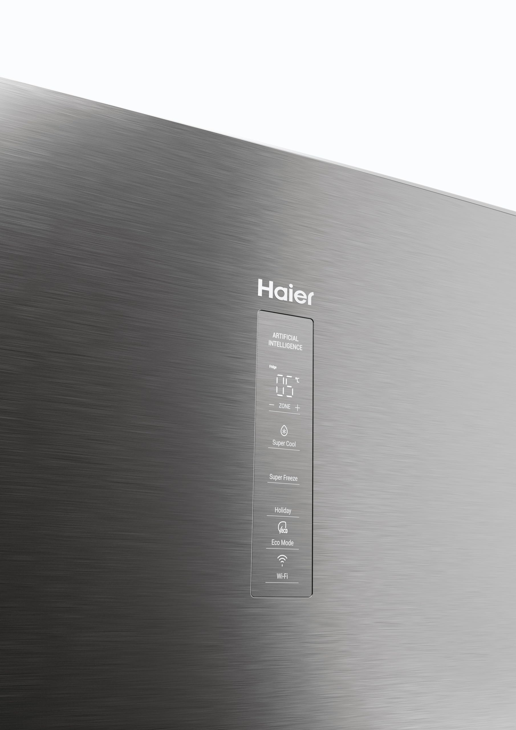 3D 60 Series 5 Freestanding Fridge Freezer with Water Dispenser, 3 Doors, Total No Frost, E Class, 357L Total Capacity, hOn App, AI & Wi-Fi Connected, Silver, 60x67x185 cm - HTW5618EWMG