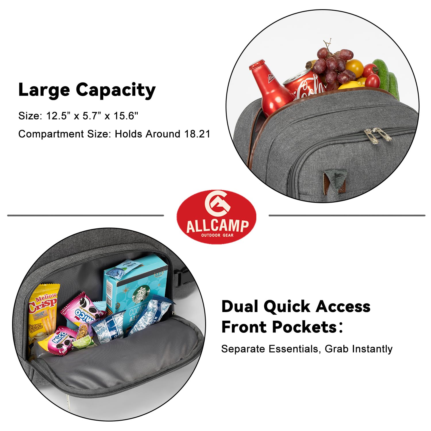 Calvora Picnic Backpack for 2 Person