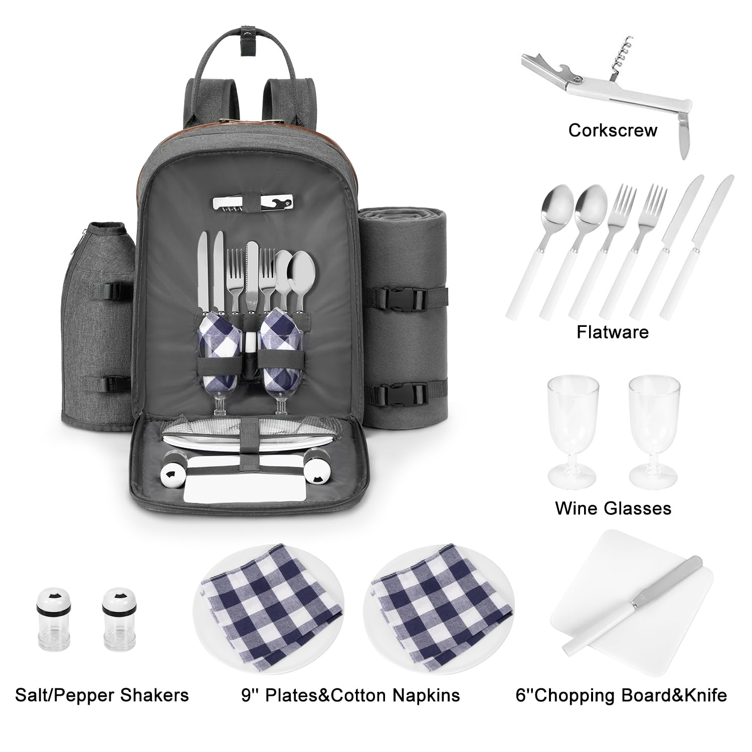 Calvora Picnic Backpack for 2 Person