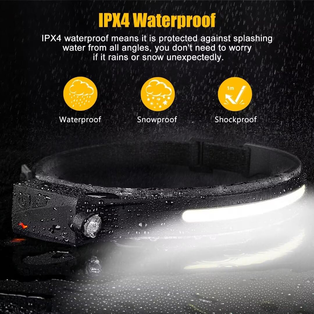 Calvora Headlamp Rechargeable 2PCS
