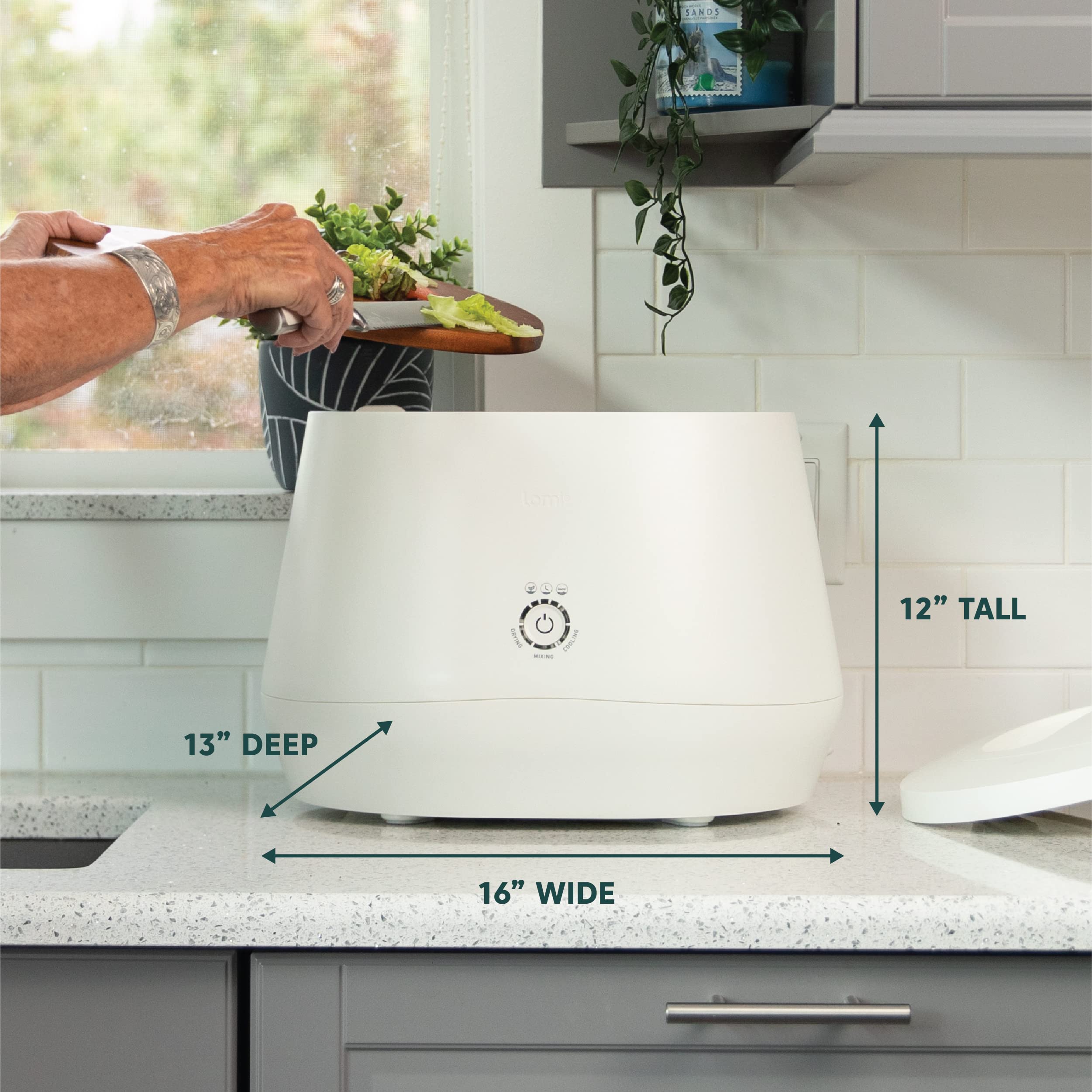 World's First Smart Waste Kitchen Composter | Turn Waste to Compost with a Single Button with Electric Countertop Compost Bin by Pela Earth
