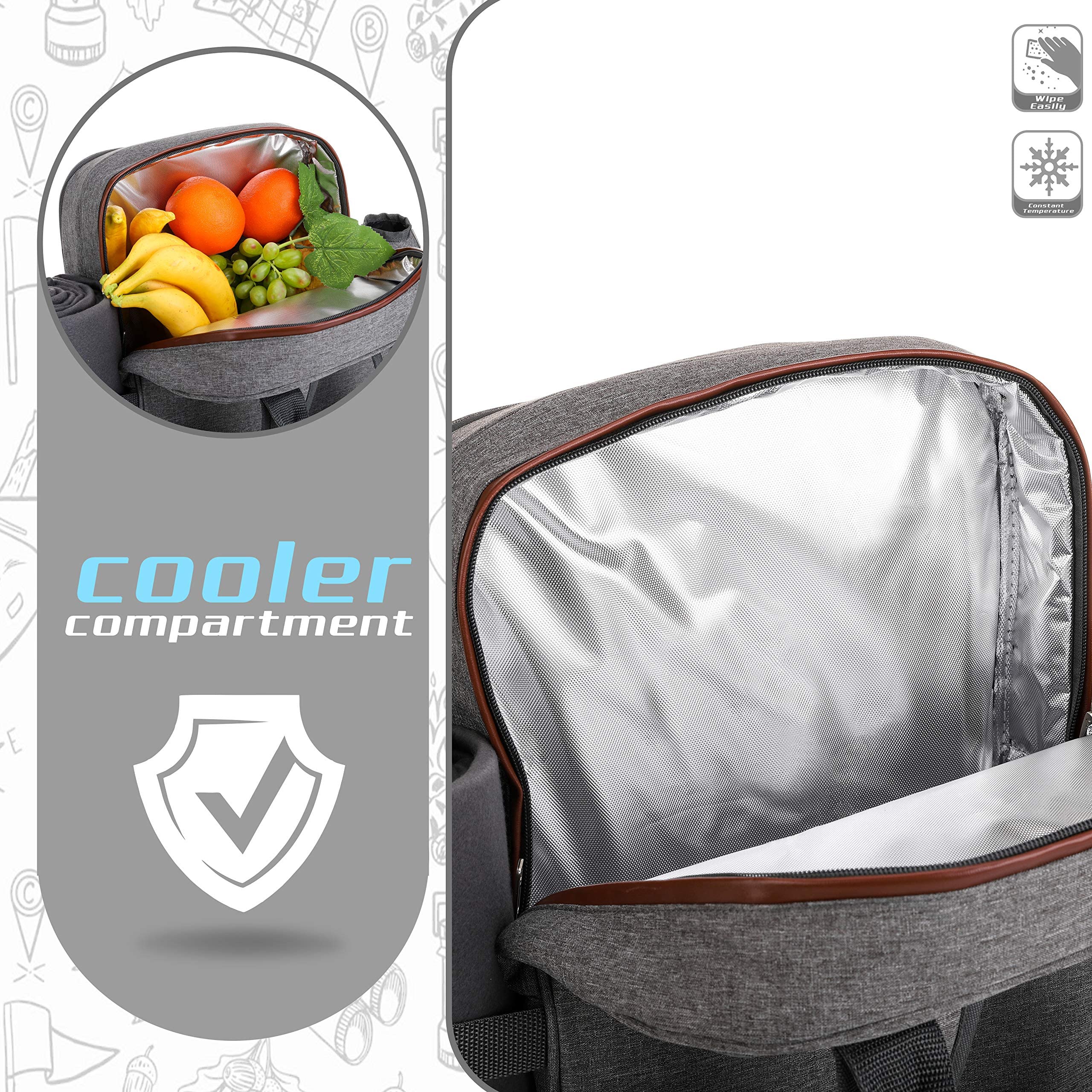 Calvora Picnic Backpack for 2 Person
